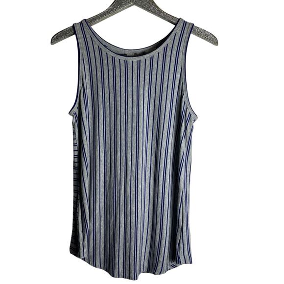 Cabi Blue and Gray Stripe Tank Top Style 5569 - Picture 1 of 6